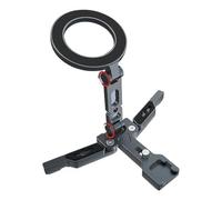 Magnetic Phone Tripod Stand - Smartphone Desk Holder | 13.8cm Aluminum Alloy Support with Strong Magnet Stability, Recording Bracket for Airplane Filming Vlogging Desktop