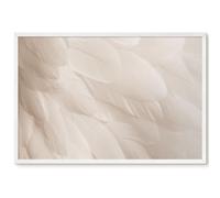 Magnetic Photo Display Panel 60x40 Cream Feathers White Border