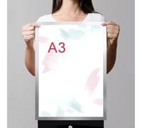Magnetic Photo Frame Collage, Create a Gallery of Favorite Photos and Change Images (Silver)