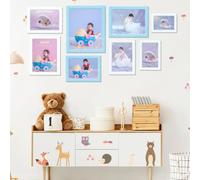 Magnetic Photo Frame Set Perfect for Creating a Photo Gallery on Your Refrigerator or Notice Board (6 inch green)