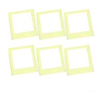 Magnetic Photo Frames for Instax Square Film 6 Pack - Acrylic Picture Holders for Fridge Locker Office - Fits for fujifilm SQ40 SQ1 SP-3 Photos 86x72mm - Black Green Purple Pink Clear(Green Tea)