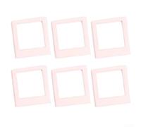 Magnetic Photo Frames for Instax with Secure Hold for Square Films and Photocards, Set of 6 for Refrigerator and Locker Display (Light pink)