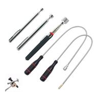 Magnetic Pickup Tool, 5 PCS Portable Telescopic Magnetic Pickup Tool Magnetic Handheld Stick with Non-Slip Handle, Flexible Bendable Spring Magnet Stick for Picking Up Small Parts Metal Objects