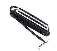 Magnetic Pickup Twin - Coil Dual Rail Neck Pickup for ST Electric Guitar, 4 - String Humbucker with Shielded Design, 84x24x21mm White Double Track Pickup for Noise - Free