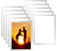 Magnetic Picture Frames, 10 Pack A4 Picture Frame Set with Adhesive Backing Self Adhesive Collage Photo Frame Ideal for Home Refrigerator Office Door,