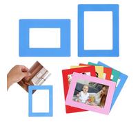 Magnetic Picture Frames for Refrigerator, 12-Pack Magnet Photo Frame for Fridge Holds 3.5x5 2x3.3 Inch Photos for Home Office School Lock Storage