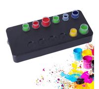 Magnetic Pigment Stirrer, Mini Vortex Mixer with 40 Color Cups & 200 Magnetic Rods, High Speed Shaking, for Tattoo, Nail Polish, and Eyelash Paints