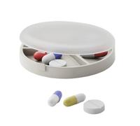 Magnetic Pill Organizer,Travel Organizer with 3 Grid | Lightweight Supplement Storage Box for Men Women Friends Road Trip Grandma Family