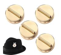 Magnetic Pin Backs 4 Pieces Seamless Flat Top Metal