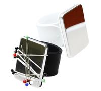 Magnetic Pin Cushions Bundle - 2 Wrist Pin Cushions - Classic Duo - Black, White