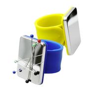 Magnetic Pin Cushions Bundle - 2 Wrist Pin Cushions - Happy Maker Duo - Blue, Yellow