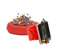 Magnetic Pin Cushions Bundle - Essential Sewing Set - Table Top + Wrist Magnetic Pin Cushion - Red