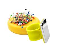 Magnetic Pin Cushions Bundle - Essential Sewing Set - Table Top + Wrist Magnetic Pin Cushion - Yellow