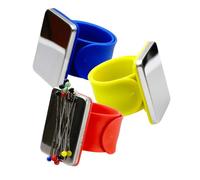 Magnetic Pin Cushions Bundle - Three Musketeers - 3 Wrist Pin Cushions - Bright Crafter Trio - Red, Yellow, Blue