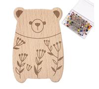 Magnetic Pin Holder,Wooden Animal Shape Needle Minder | Pincushion with 100 Pins Multi-Purpose Hair Clip Storage Paper Clip Organizer for Quilting Dressmaking Tailoring Embroidery