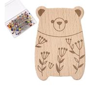 Magnetic Pin Pad | Beautiful Wooden Pin Holder with Magnet, Multi-Purpose Hairpins and Clips Organizer for Embroidery, Making and Crafts