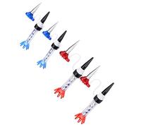 Magnetic Plastic Tees Set Flexible & Lightweight Practice Accessory for Golfer Training, 4pcs Blue & Red, Portable Durable Material
