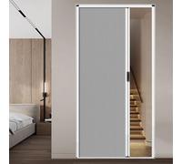 Magnetic Pleated Door 62x80in - Blackout Privacy Screen for Laundry Room, Easy Handle & Slide Design, Ideal for Home & Garden, Insect & Dust Protection