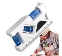 Magnetic Pocket Leveler - High Precision Small Bubble Level With Three Bubble Lines | Socket Switch Alignment | Mini ABS Straightener, Shockproof Measuring Tool For Assembly