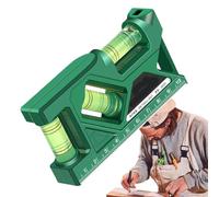 Magnetic Pocket Leveler - High Precision Small Bubble Level With Three Bubble Lines | Socket Switch Alignment | Mini ABS Straightener, Shockproof Measuring Tool For Assembly