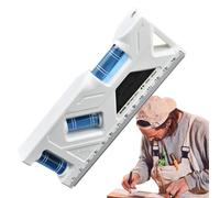 Magnetic Pocket Leveler - High Precision Small Spirit Level with Three-Line Bubbles | Socket Alignment | ABS Mini Straightener, Shockproof Measuring Tool for Household Assembly