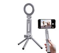 Magnetic Pocket Phone Tripod Aluminium Mini Desktop Foldable Magnetic Tripod, Aluminium Mini For Phone, Folding Portable 360 Rotating Holder Clip For Cellphone Smartphone Home Gym Workout