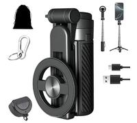 Magnetic Pocket Selfie Stick Mit 360° Drehung, 4 in 1 Multifunktionaler Magnetischer Selfie Stick, Selfie Stick Für iPhone & Android, Telefonstativ Für Zuhause, Reisen, Vlogging & Videoaufnahme (1Pc)