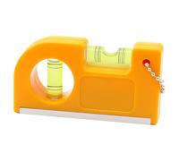 Magnetic Pocket Spirit Level,85mm Mini Horizontal Vertical Spirit Level with Strong Magnet and 2 Vials 90°/180° Aluminum Body Two Shock-Resistant Spirit Bubbles for Precision Measurements (Yellow)