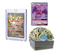 Magnetic Pokemon Card Case Set - 50 common cards + 1 UR/EX/GX with Magnetic UV-Protected Card Shell, Perfect Starter Pack for Pokemon Collectors and Compatible with Pokemon TCG