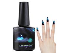 Magnetic Polish - Kitten Eye Rainbow, Shimmer Effect, Strong Magnetic Self Leveling Formula | Easy Application Long Lasting Shine for Salon Manicures Daily Wear Parties Events