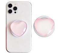 Magnetic Pop Up Socket, Heart Phone Grip with Expanding Kickstand 360 Adjustable Phone Ring Holder Grip for iPhone 17 16 15 14 13 Pro/Pro Max/Plus/Mini/Air (Pink)