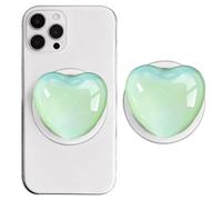 Magnetic Pop Up Socket, Heart Phone Grip with Expanding Kickstand 360 Adjustable Phone Ring Holder Grip for iPhone 17 16 15 14 13 Pro/Pro Max/Plus/Mini/Air (Green)