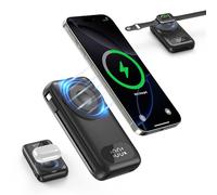 Magnetic Portable Charger 26800mAh for iPhone 16/15/14/13/12 with Built-in Cables，6-in-1 Wireless Power Bank with iWatch Charger and Compatible with Samsung, Android phones, AirPods(Black)