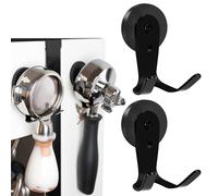 Magnetic Portafilter Holder for Espresso Machine, Coffee Tamper Organizer Rack with Powerful Magnet, Compatible with Breville/Rancilio, 51mm 53mm 58mm Portafilters, No Adhesive (Black)