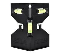 Magnetic Post Level Tool - 3 Way Bubble Angle Finder | 3 Vials Folding Pipe Angle Detector Alignment Device, Hands Free Vertical Leveling Device for Sign Mounting Deck and Fence Installation