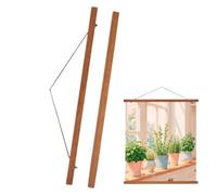 Magnetic Poster Frame Hanger, Wood Versatile Poster Holder Sawdust Photos Hangers for Prints Pictures Maps Scrolls Canvas Artwork (50cm)