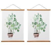 Magnetic Poster Hanger Frame for 19x27 19x25 19x13 Movie Music Posters Wall Art, 2 Pack Wood Picture Frames for Large Canvas Diamond Map Decor, Living Room Calendar Banner Tapestry Photo Hanging Stand