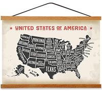 Magnetic Poster Hanger Frame for 20x30 20x28 20x20 Movie Music Posters Wall Art,Teak Wood Picture Frames for Large Canvas Diamond Map Decor, Living Room Calendar Banner Tapestry Photo Hanging Stand