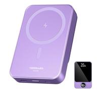 Magnetic Power Bank 10000mAh，20W Fast Charging Portable Charger, Wireless Power Bank with LED Display, Small USB-C Battery Pack with Mag-safe for iPhone 16/15 Plus/Pro/Max,14/13/12 Series,Purple