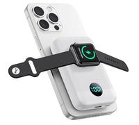 Magnetic Power Bank 10800mAh for MagSafe, 4-in-1 Wireless Power Bank with i-Watch Charger, QC4.0+PD 22.5W USB C Fast Charging External Battery with LED Display for Apple Watch/iPhone 15/14/13/12 Serie