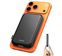 Magnetic Power Bank, 2026 Ultra Slim 5,000mAh Leather Wireless Portable Charger, Wireless Magnetic Battery Pack Fast Charging with USB-C for iPhone Air/17/16 /15Plus/Pro/Pro Max,15/14/13 Series, Black