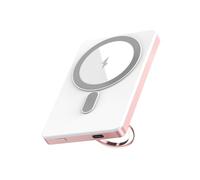 Magnetic Power Bank,For Magsafe Battery Pack 5000mAh Portable Power Bank Wireless Phone Charger with USB-C Cable for Iphone12-16,Samsung,Google,Travel Accessories,Birthday Gifts for Women Mom,Pink