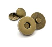 Magnetic Press Studs 10-100Sets RoYishi 14/18mm Diameter Round Magnetic Snap Sets, Strong Button Clasps Double-Sided Leather Snaps(Bronze,100 Sets,18mm)