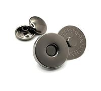 Magnetic Press Studs 10-100Sets RoYishi 14/18mm Diameter Round Magnetic Snap Sets, Strong Button Clasps Double-Sided Leather Snaps(Black Gun,50 Sets,18mm)
