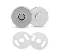 Magnetic Press Studs 12-40pcs Invisible Magnetic Fastener No-Stitch Bag Buttons Wallet Coat Handbags Buckle Metal(Silver-1.8cm,40pcs(10set))