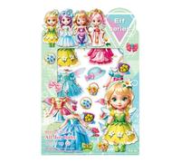 Magnetic Princess Dolls - Acrylic Dress Up Paper Doll Set, Bright Fashion Outfits | Creative Pretend Play Accessories, Children's Birthday Gift, Imaginative Activity, Color Match Fun