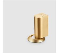 Magnetic Punch-Free All-Copper Silent Door Stopper - Strong Anti-Collision Floor Bumper Windproof Universal Indoor Use Brushed Copper 22x17x38mm