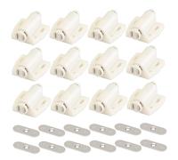 Magnetic Push Latch, 12Pcs Magnetic Drawer Catch Cabinet Catch with Screws ABS Push to Open Cabinet Hardware Release for Furniture Drawer, White