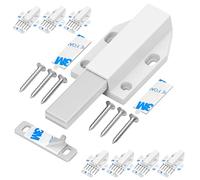 Magnetic Push Latch Without Nail Installation Tonitrui Heavy Duty Magnetic Touch Latches for Large Door Push Release Latch Kitchen Drawer Push Catch Press Out Latch(White 2 Pack)