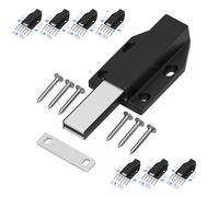 Magnetic Push Latch Without Nail Installation Tonitrui Heavy Duty Magnetic Touch Latches for Large Door Push Release Latch Kitchen Drawer Push Catch Press Out Latch (Black, 8)